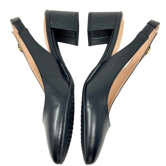 Cole Haan women's Go-To Slingback black leather point toe heels size 5 - Picture 5 of 12